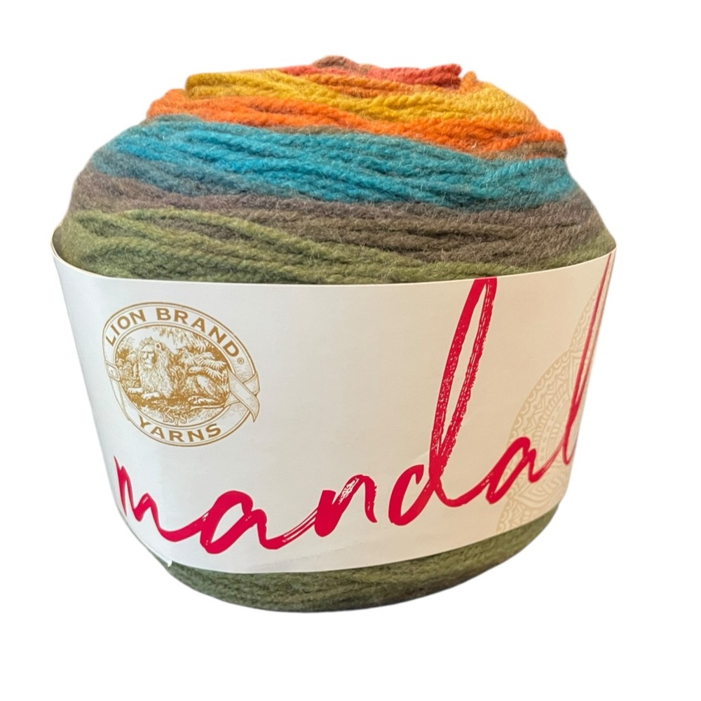 Lion Brand MANDALA Yarn 100% Acrylic 5.3 oz 590‎ Yards Color GROOT #240D NEW